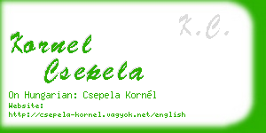 kornel csepela business card